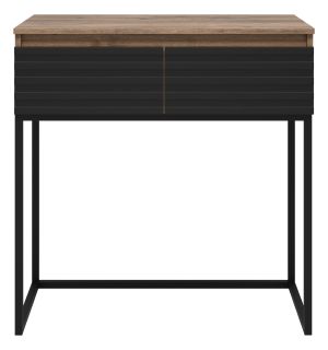 Консоль под раковину на металлокаркасе Brevita Dakota DAK-019080-19-022Я 80см дуб Галифакс олово/чёрный